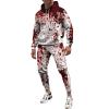 Men's Halloween Blood-Splatter Horror Tracksuit Costume – 2-Piece Hoodie & Joggers view 1