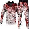 Men's Halloween Blood-Splatter Horror Tracksuit Costume – 2-Piece Hoodie & Joggers view 2
