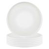 Seltmann Weiden Sento Home Dinner Plate Set, 6-Piece | 27.5 cm | Modern Porcelain Plates with Subtle Color Texture | Aura White view 1