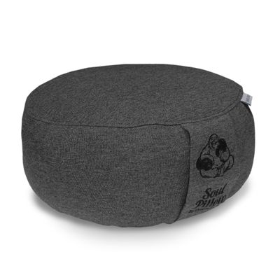 Soul Pillow Meditation Cushion, 15 cm High, 30 cm Round, Spelt-Filled, Washable Cover, OEKO-TEX 100