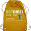 Drawstring Backpack – Hoptimist Definition Beer – Bavarian Style – One Size – Mustard Yellow view 1