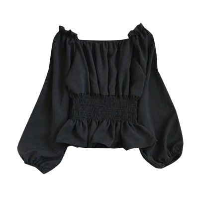 Women's 70s Renaissance Ruffle Blouse, Off-Shoulder Gothic Costume Top
