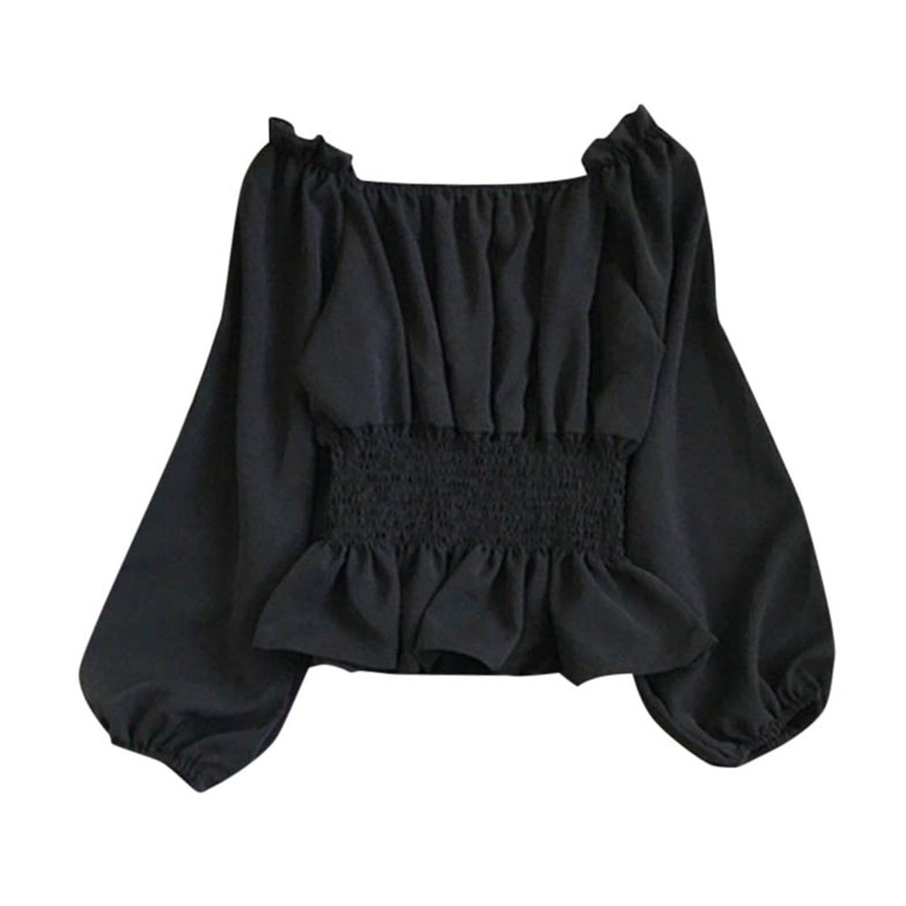 Women's 70s Renaissance Ruffle Blouse, Off-Shoulder Gothic Costume Top