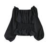 Women's 70s Renaissance Ruffle Blouse, Off-Shoulder Gothic Costume Top view 1
