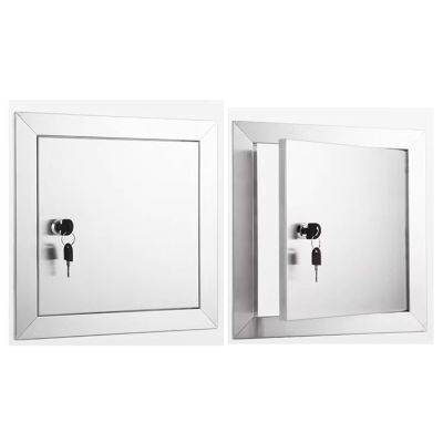 ZJKXJH Stainless Steel Access Panel, Customizable, Easy to Install, 30x30 to 76x76 cm (Lock Type, Opening 30x34 in/76.2x86.4 cm)