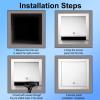 ZJKXJH Stainless Steel Access Panel, Customizable, Easy to Install, 30x30 to 76x76 cm (Lock Type, Opening 30x34 in/76.2x86.4 cm) view 3