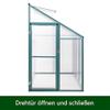 Aluminum Greenhouse, Compact Design with Three Doors, No Back Wall, 182 x 122 x 195 cm view 3