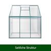 Aluminum Greenhouse, Compact Design with Three Doors, No Back Wall, 182 x 122 x 195 cm view 4