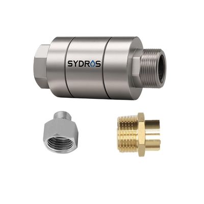 SYDROS Kitchen Limescale Protection Filter – ½-Inch Stainless Steel with Adapter Set