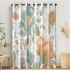 MULERN Curtains with 3D Elegant Floral Print for Children and Adults, Blue-Orange Rococo Blackout Curtains with Grommets, Living Room Bedroom Decor, H245 x W140 cm, Set of 2 view 2