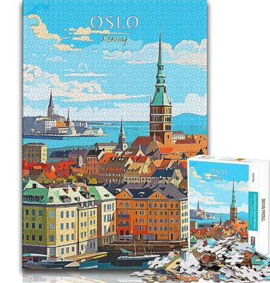 Norway Oslo Travel Puzzle for Adults, 1,000 Pieces, 38 x 26 cm