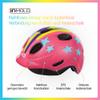 KED Meggy Spark Kids' Bicycle Helmet, In-Mold, 360° Adjustment System, Reflectors, Insect Net, Lightweight, Adjustable, Made in Germany, Stellar Stripes Pink, Size 50–55 (M) view 3