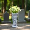 Cemetery Grave Vase with Angel Carving, Weather-Resistant, with Ground Spike view 3