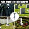 Cemetery Grave Vase with Angel Carving, Weather-Resistant, with Ground Spike view 4