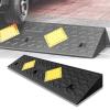 JHIAADEY Rubber Curb Ramps, Shock-Absorbing and Pressure-Resistant, for Driveways, Thresholds and Garages, 100 × 30 × 15 cm (39.3 × 11.8 × 5.9 in) view 1