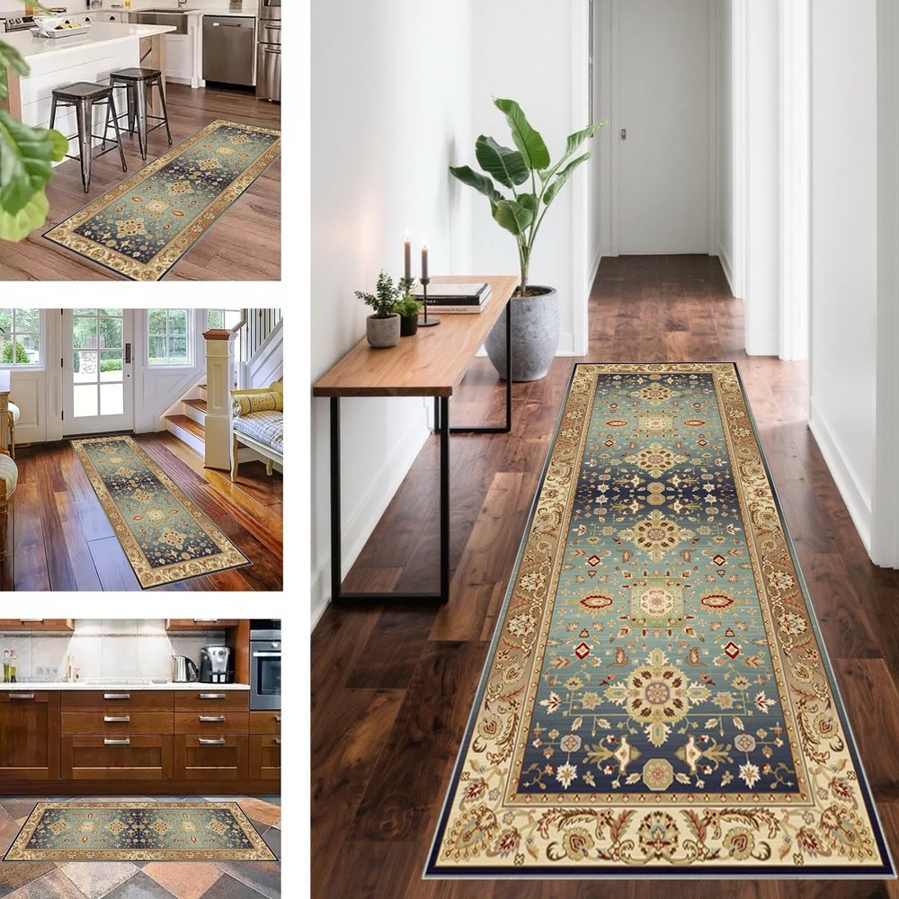 Washable Non-Slip Kitchen Runner Rug, 70 x 450 cm