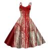 Women's Zombie Bride Costume with Bloody Splatter Print view 1