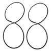 Rubber Stabilizing Rings for Barber Chairs, 2-Pack, Non-Slip, Black view 1