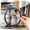 Rubber Stabilizing Rings for Barber Chairs, 2-Pack, Non-Slip, Black view 4