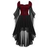 DeaAmyGline Women's Gothic Halloween Witch Dress with Butterfly Sleeves view 1