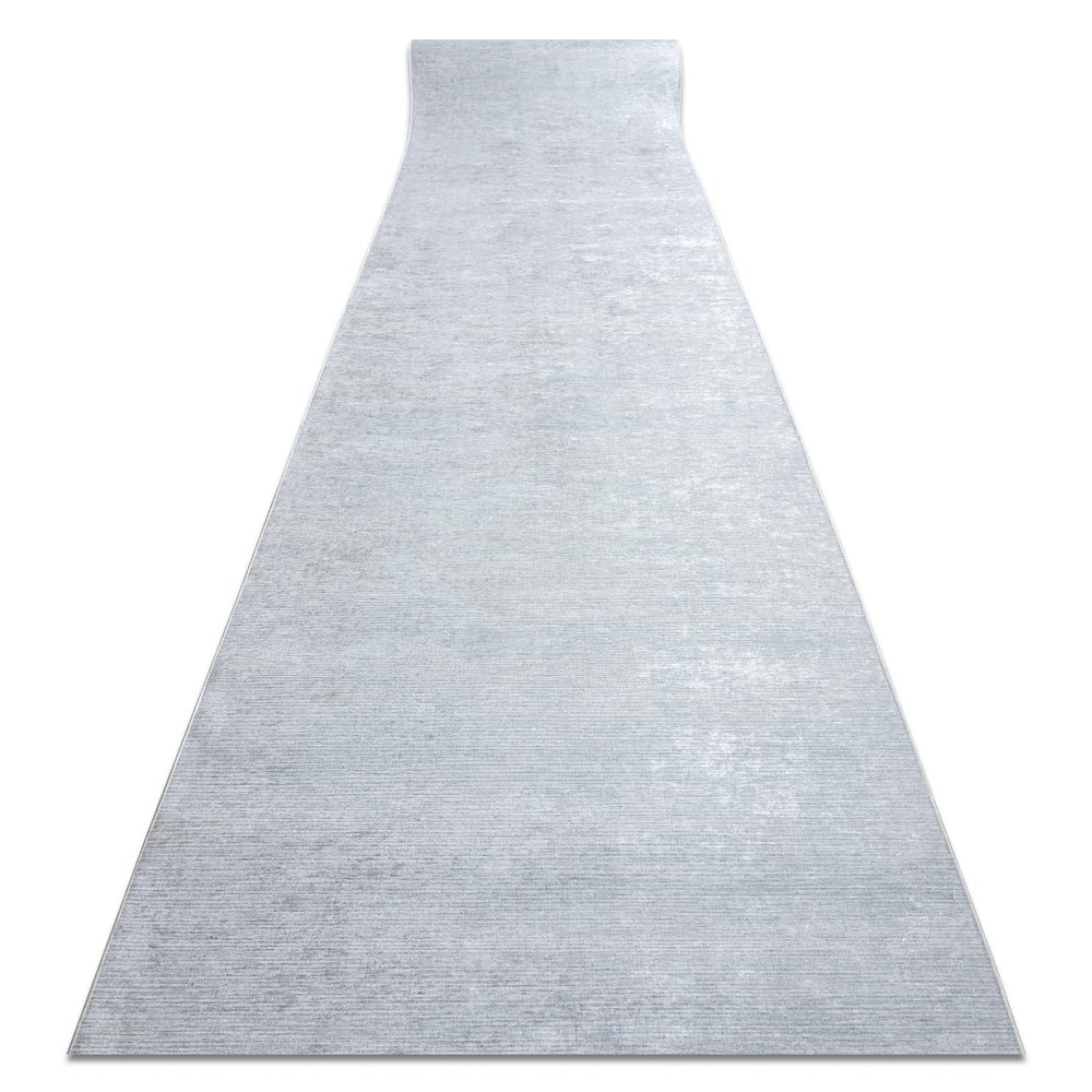 rugsx Lotus Smooth 52421 Melange Gray Non-Slip Runner, Washable, 100 x 660 cm