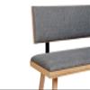 kundler home Dining Bench with Backrest, 125 x 89 x 48 cm, Padded, Oak Premium Decor (Gray) view 4