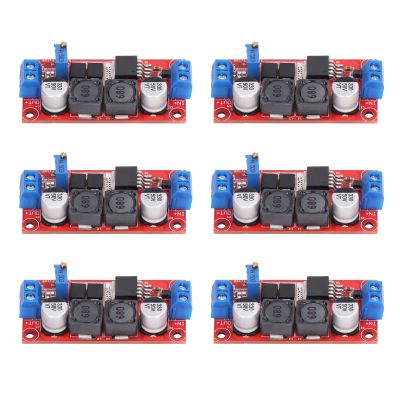 6PCS DC Adjustable Power Board, High-Current Voltage Stabilizer Module, 5–38 V to 1.25–36 V, for Electronic Projects