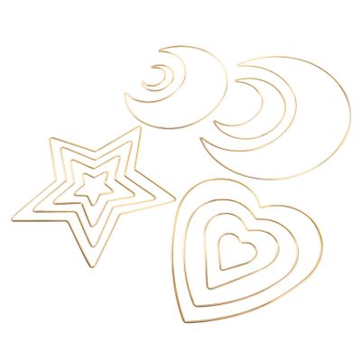 Gold Dreamcatcher Star Rings, 12-Piece Iron Set