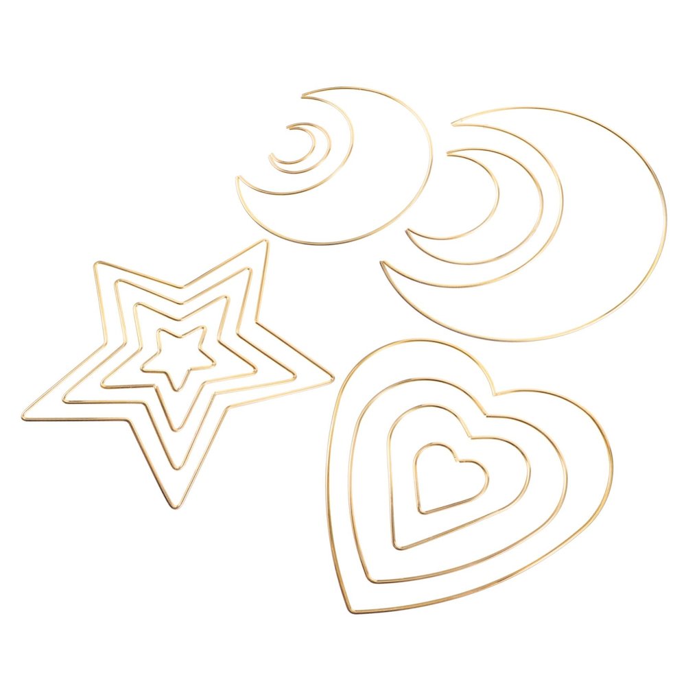 Gold Dreamcatcher Star Rings, 12-Piece Iron Set