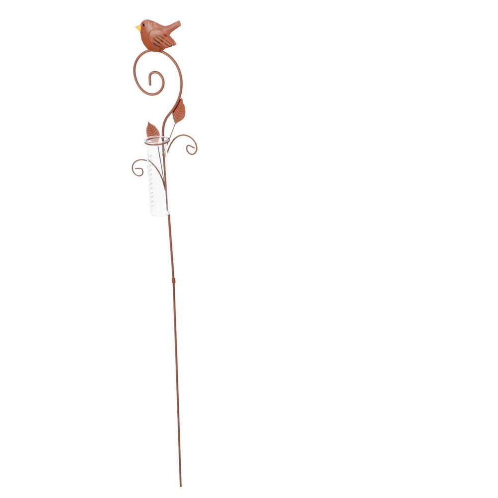GALPADA Garden Rain Gauge with Iron Stake and Clear Scale