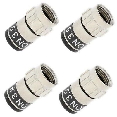Cabelcon F-59-TD SELF INSTALL 3.9 NI True Drop F Connectors, 6 mm, 4-Pack
