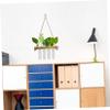 BESTonZON Small Wall-Mounted Glass Vase with Wooden Stand for Plants view 3