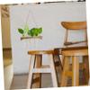 BESTonZON Small Wall-Mounted Glass Vase with Wooden Stand for Plants view 4