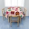 Treer Merry Christmas Print Washable Tablecloth, Pink, 150 x 150 cm view 2