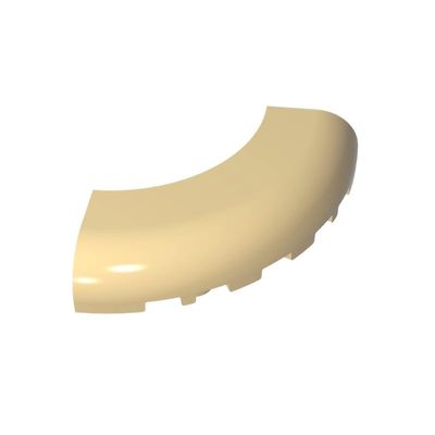24599 Round Bricks, Rounded Corner, 5x5x1 with Bottom Recesses, 10 pcs.