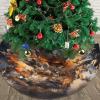 Rugby On Fire Christmas Tree Skirt, 121.9 cm, Skin-Friendly and Comfortable Holiday Accessory view 3