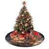 Rugby On Fire Christmas Tree Skirt, 121.9 cm, Skin-Friendly and Comfortable Holiday Accessory view 4