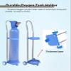 Portable Oxygen Cylinder Rack with Wheels, Medical Oxygen Cylinder Cart, Holds 1 Oxygen/Acetylene Cylinder, 110 cm High, for Home and Healthcare Use view 3