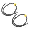 2-Pack Flexible Metal Faucet Supply Hoses for Bathrooms view 1
