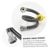 2-Pack Flexible Metal Faucet Supply Hoses for Bathrooms view 3