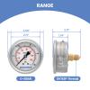 Glycerin-Filled Pressure Gauge, 63 mm Dial, 0–10 bar, 304 Stainless Steel Case, G1/4 Rear Connection view 2