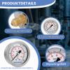 Glycerin-Filled Pressure Gauge, 63 mm Dial, 0–10 bar, 304 Stainless Steel Case, G1/4 Rear Connection view 3
