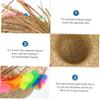 DIKACA Hawaiian Straw Hat with Lei for Parties view 4