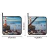 Lighthouse Beach Potholder with Pocket, Heat-Resistant, 8 in, Trivet for Kitchen Cooking & Baking view 2