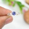 SILVERTROVE Lab-Created Tanzanite Silver-Plated Band Ring for Men and Women, Size 69 (22.0) view 2