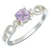 SILVERTROVE Lab-Created Lavender Quartz Silver-Plated Ring view 1