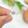 SILVERTROVE Lab-Created Lavender Quartz Silver-Plated Ring view 2