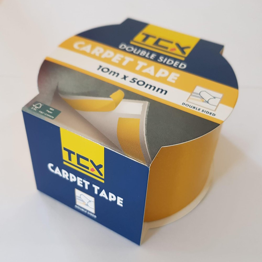 Generic TCX Double-Sided Carpet Tape, 10 m x 50 mm, Ultra-Strong Hold, Ideal for Rugs, Floors & Small Decorations, FSC-Certified, Easy to Use & Remove