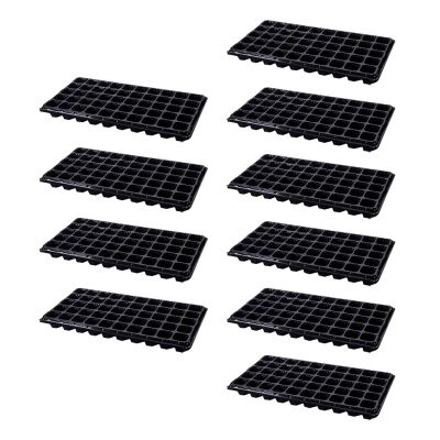 Supvox Seedling Trays, 50 Cells Each, Plastic, Black