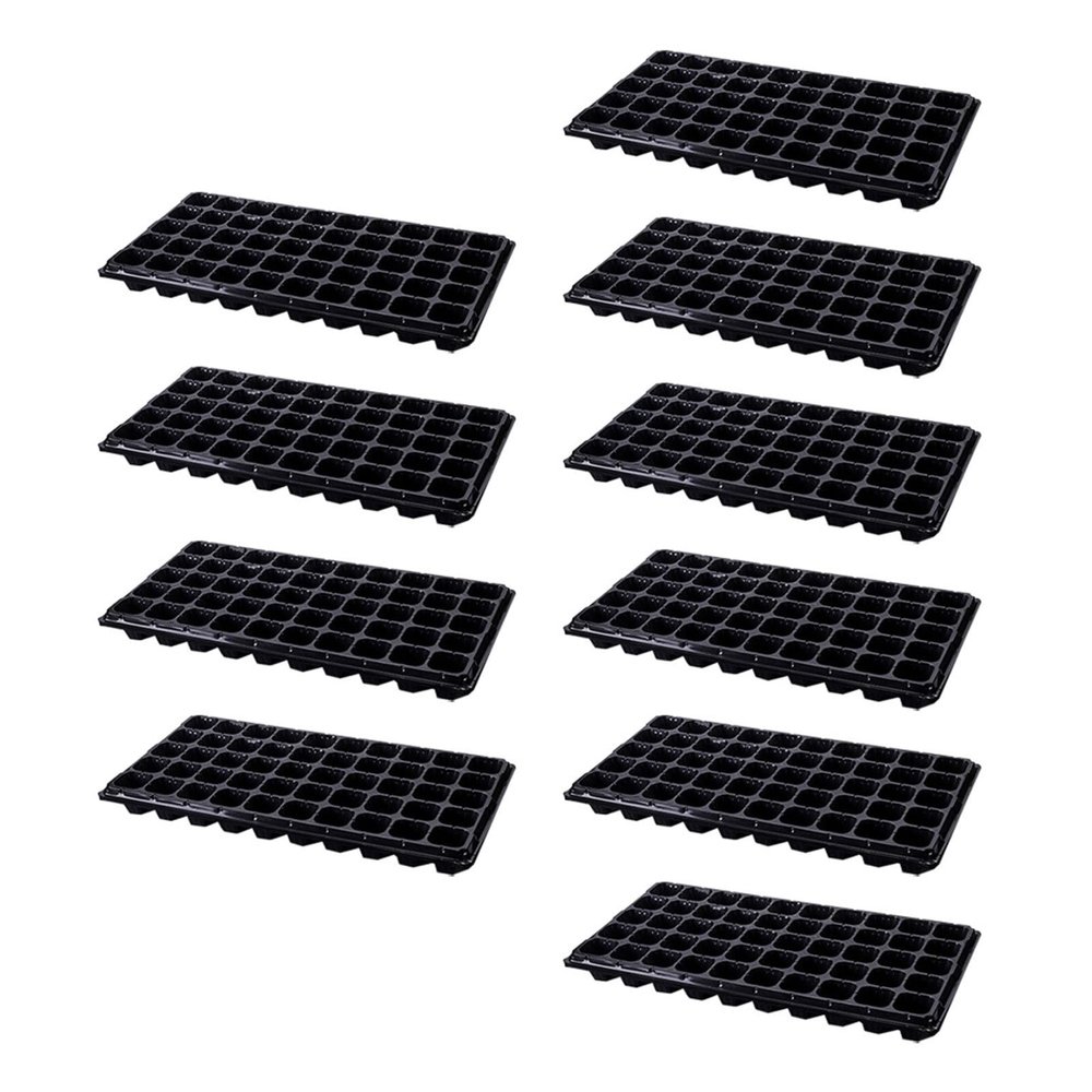 Supvox Seedling Trays, 50 Cells Each, Plastic, Black